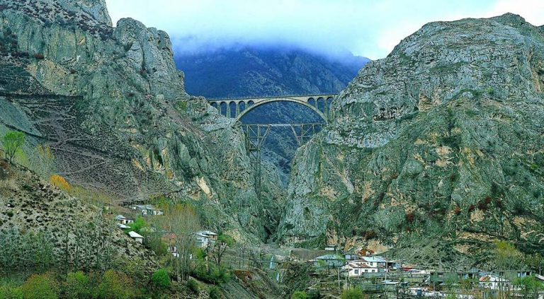 Veresk Bridge in Iran’s Mazandaran province and Wiesen Viaduct in the